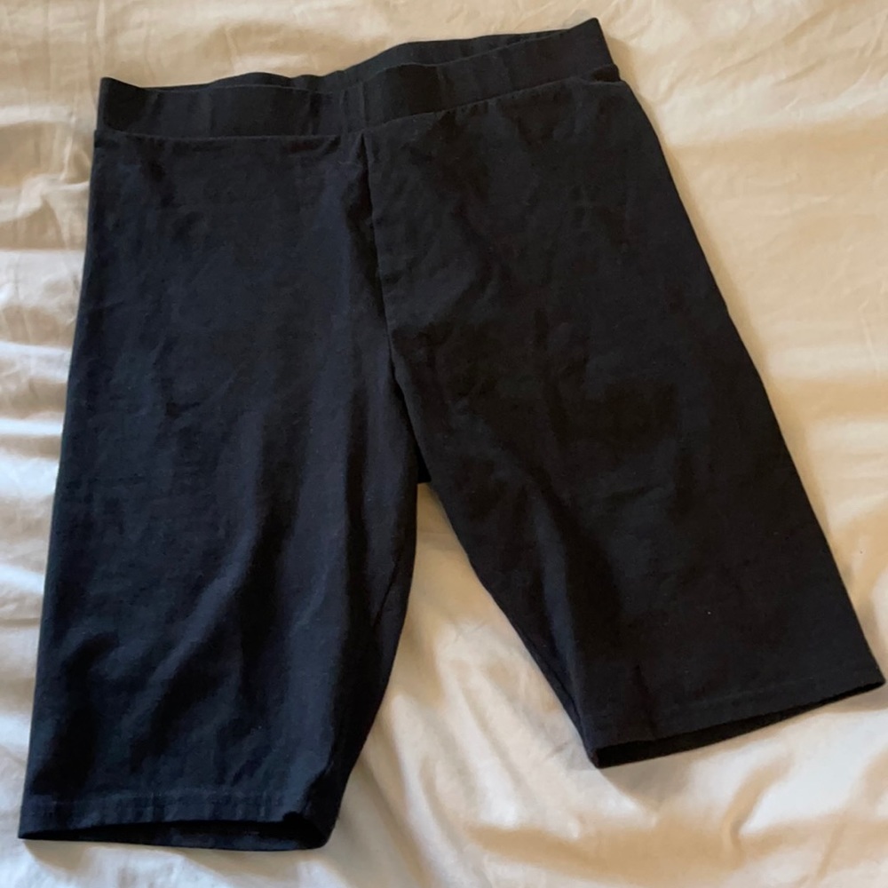 H&M black biker shorts (cotton)
